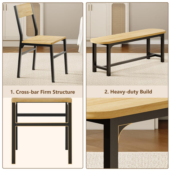 Dining Chairs and Benches Set of 4