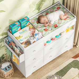 Kids Dresser with 6 Drawers & Open Shelf