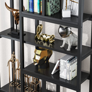 7-Tier Tall Bookcase with Open Shelves