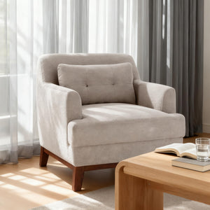 Oversized Accent Chair with Thick Cushion – Terry Fabric Armchair