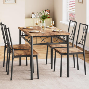 Dining Table Set for 4 with Chairs