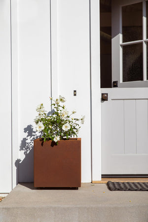 Rust Square Outdoor Planter