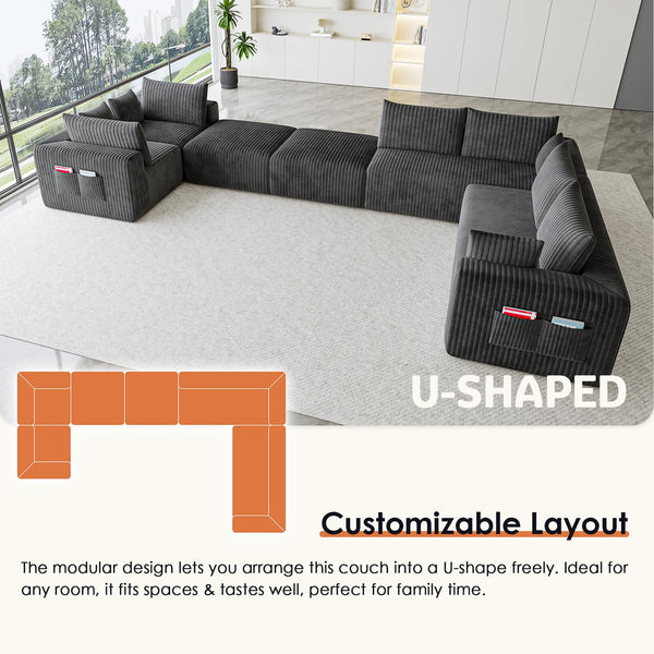 146" Modular Sectional Cloud Couch