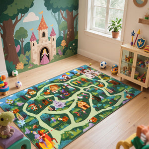 Kids Playroom Rug – Washable Non-Slip Play Carpet