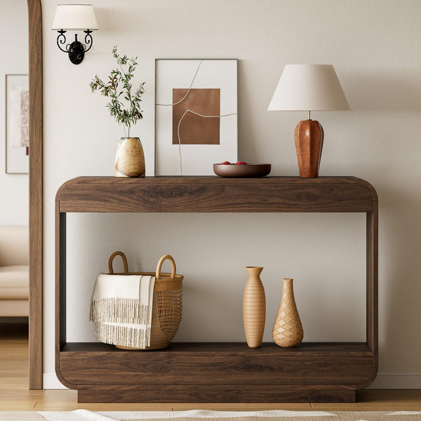 43" Waterfall Console Table for Entryway & Living Room