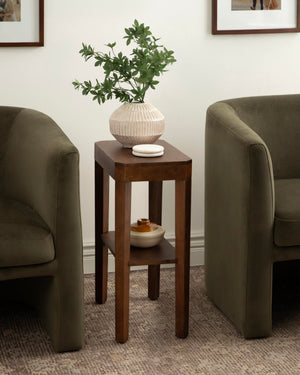 Two-Tier Mango Wood Side Table