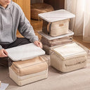 Clear Lidded Plastic Storage Bins Set of 5
