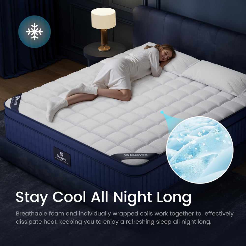 Hybrid Pillow Top Mattress with Pocket Springs & Memory Foam