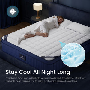 Hybrid Pillow Top Mattress with Pocket Springs & Memory Foam