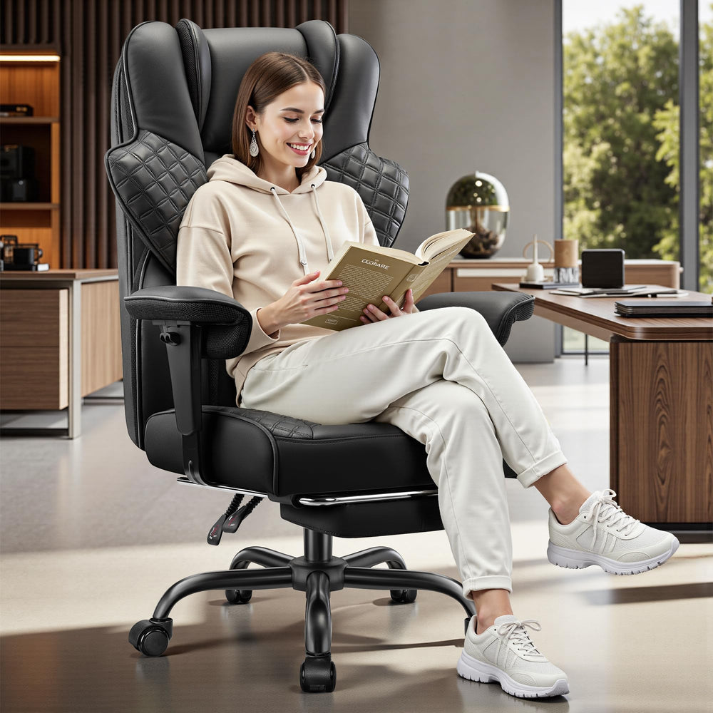 Big and Tall Ergonomic Office Chair 500lbs with Footrest