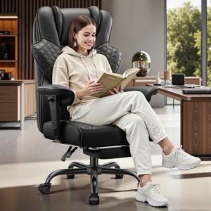 Big and Tall Ergonomic Office Chair 500lbs with Footrest
