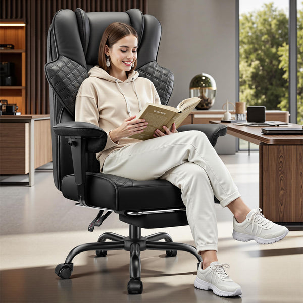 Big and Tall Ergonomic Office Chair 500lbs with Footrest