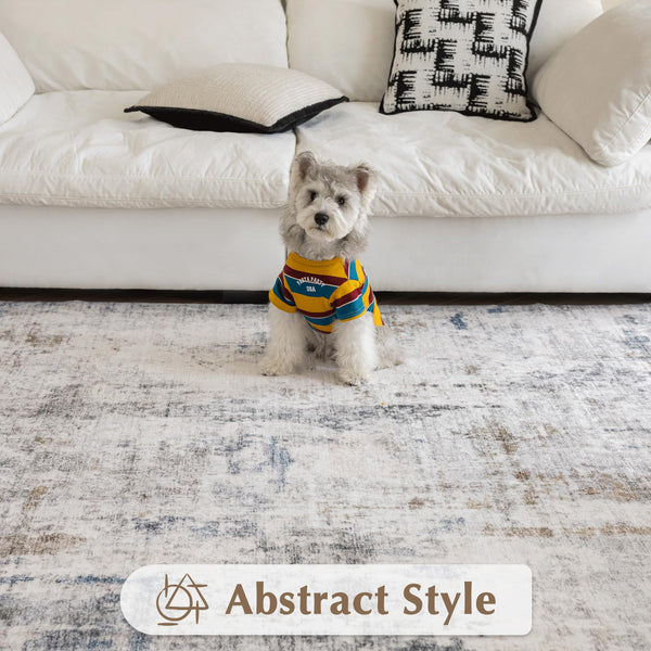 6x9 Washable Abstract Area Rug