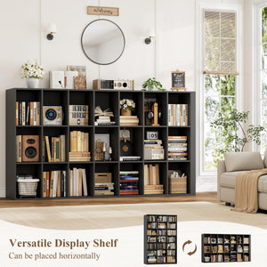 86" Tall 21-Cube Bookshelf – 7-Tier Open Storage Bookcase