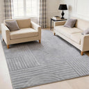 High-Low Pile Area Rug – Washable Soft Indoor Rug with Non-Slip Backing