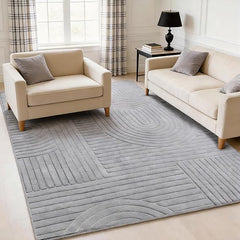 High-Low Pile Area Rug – Washable Soft Indoor Rug with Non-Slip Backing