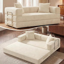 Convertible Sofa Bed with Pull-Out Sleeper | Corduroy Futon Couch | No Assembly