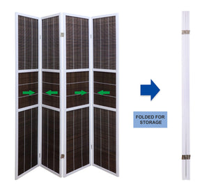 4-Panel 6ft Folding Room Divider