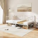 Twin Metal Daybed Frame with Headboard and Storage