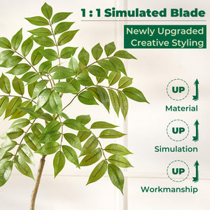 Artificial Sumac Tree with Pot – Tall Faux Indoor Plant
