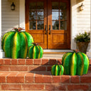 Metal Barrel Cactus Garden Sculptures 4-Pack