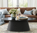 Oval Coffee Table with Fluted Design