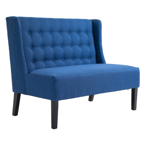 Retro Wingback Button-Tufted Loveseat Sofa