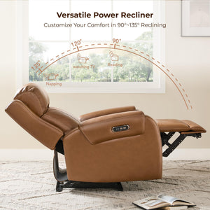 Power Recliner Chair with Adjustable Headrest & USB Ports