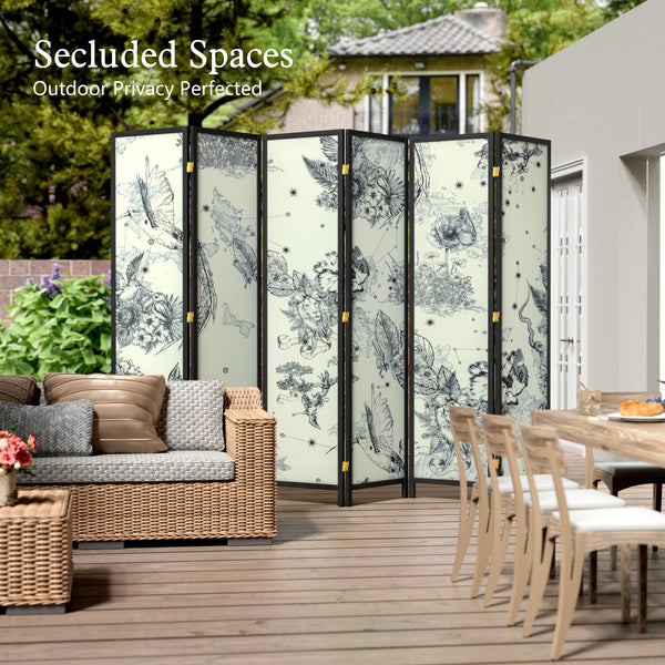 6-Panel Folding Room Divider
