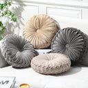 Round Velvet Pumpkin Throw Pillows Set of 4