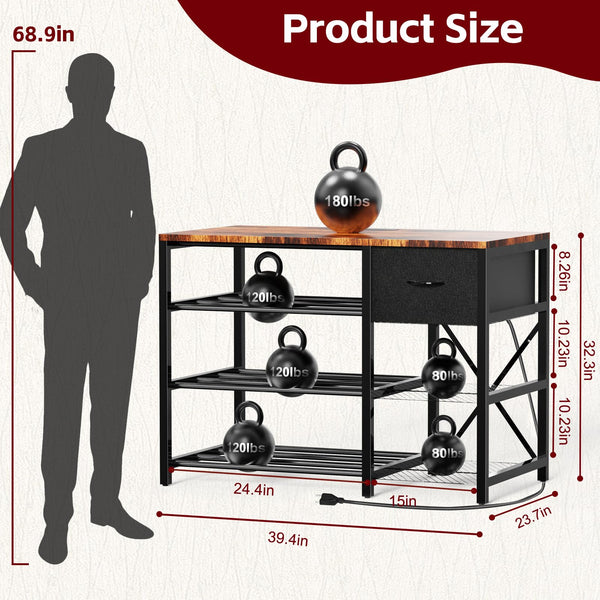 3D Printer Stand with Filament Storage & Drawer