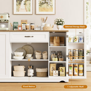 Kitchen Island Cart with Storage on Wheels