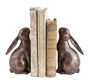 Bronze Resin Rabbit Bookends Set of 2