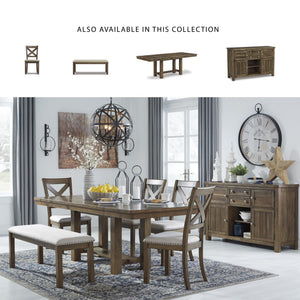 Extendable Rectangular Dining Table with Trestle Base — Seats 8