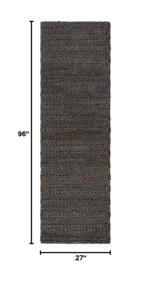 Handmade Jute & Cotton Runner Rug 2'3" x 8'