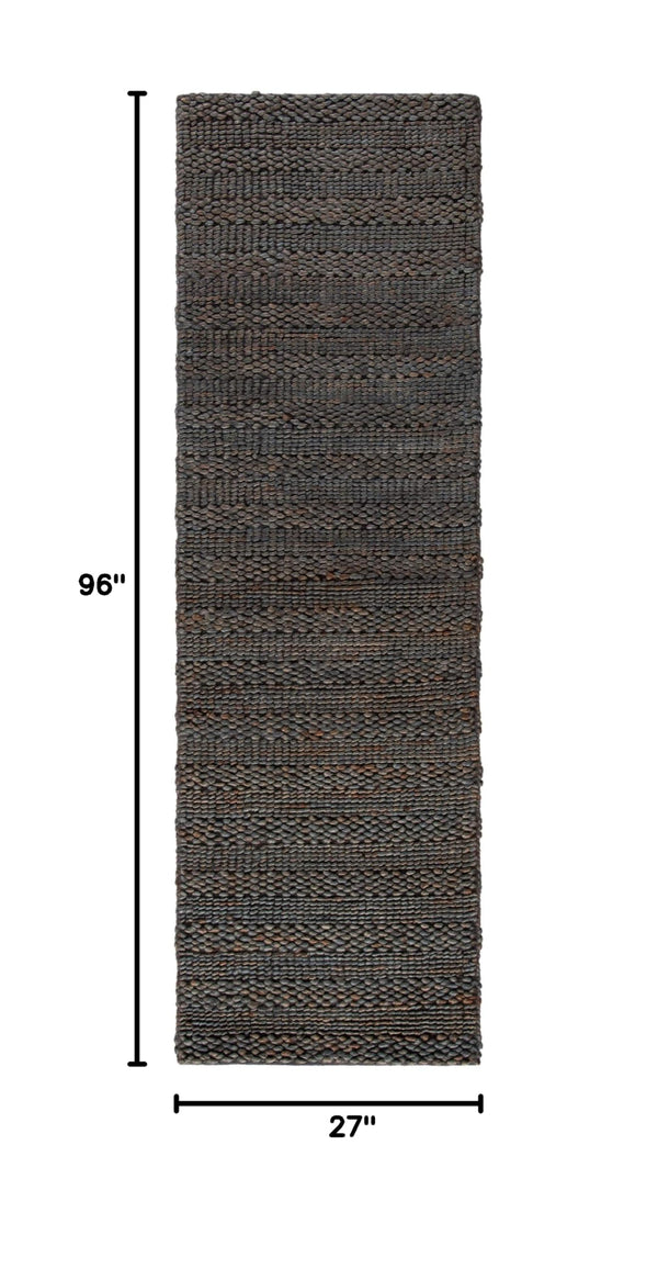 Handmade Jute & Cotton Runner Rug 2'3" x 8'