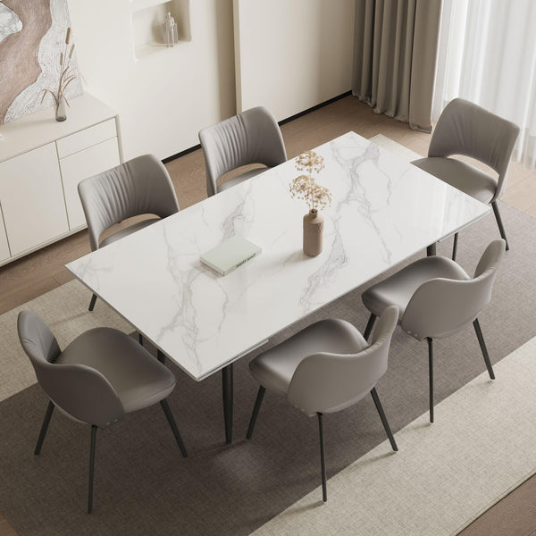Extendable Sintered Stone Dining Table 62.9" to 94.4"