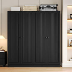 4-Door Wardrobe Closet with Drawers