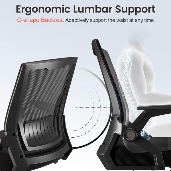 Ergonomic Office Chair with Flip-up Armrests