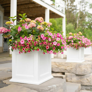 20 Inch Self-Watering Square Planter Box with Double Wall Construction