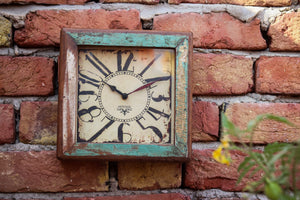 Handcrafted Vintage Recycled Wood Wall Clock