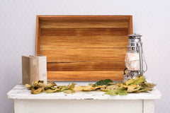 Teak Wood Serving Tray with Handles