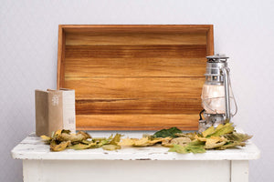 Teak Wood Serving Tray with Handles