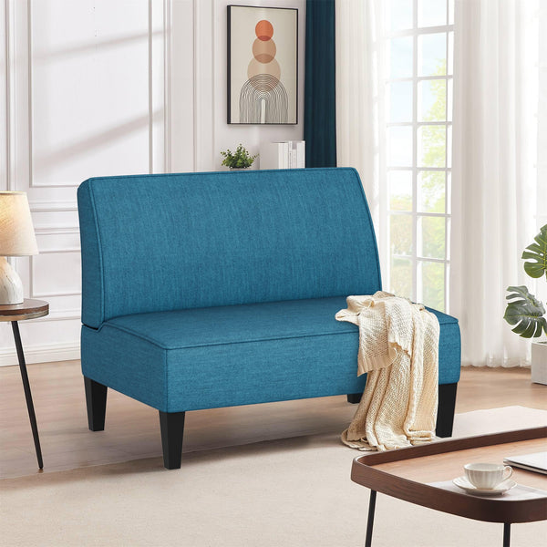 2-Seater Loveseat Sofa with Wooden Legs