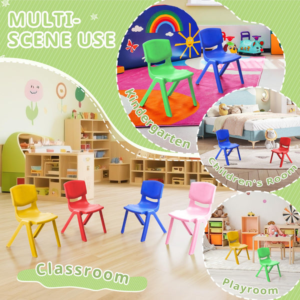 Stackable Kids Plastic Chairs Set for Classroom & Daycare