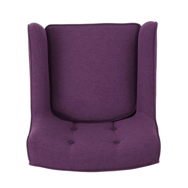 Mid-Century Fabric Arm Chairs, Set of 2 – Purple