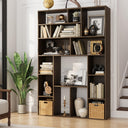 71" H Large Bookshelf Bookcase with 16 Open Cube Shelves