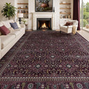 9x12 Moroccan Boho Area Rug – Washable, Non-Slip, Low Pile