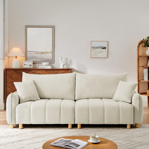 3-Seat Convertible Sleeper Sofa with Storage