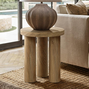 Round Side Table with 3 Pillar Legs